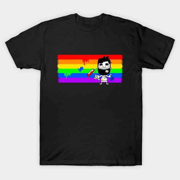 Pocket Gay Painting Pride T-Shirt by LoveBurty